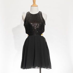 Lulu's Black Sequin Dress NWT